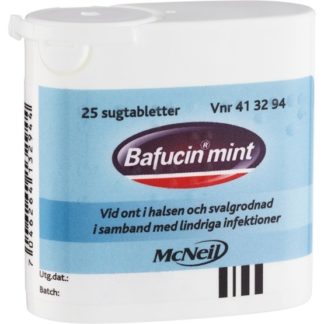 Bafucin Mint, Sugtablett 25 st