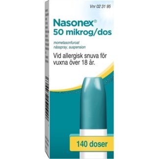 Nasonex, nässpray, suspension 50 mikrogram/dos 140 doser
