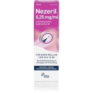 Nezeril, nässpray, lösning 0,25 mg/ml 7,5 ml