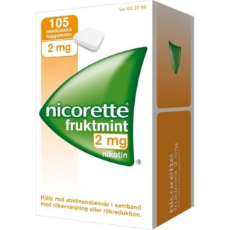 Nicorette Fruktmint, medicinskt tuggummi 2 mg 105 st