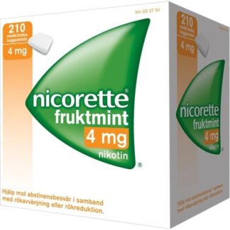 Nicorette Fruktmint, medicinskt tuggummi 4 mg 210 st