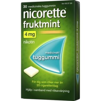Nicorette Fruktmint, medicinskt tuggummi 4 mg 30 st