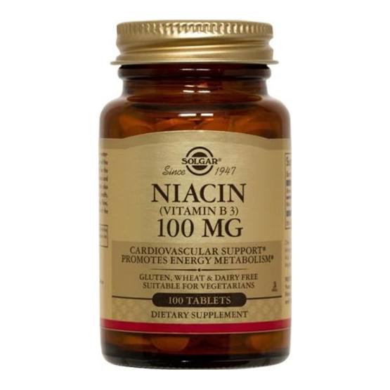 Solgar Niacin Vitamin B3 100 mg 100 tabletter Solgar Niacin Vitamin B3 100 mg 100 tabletter