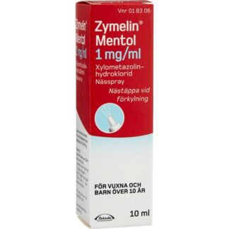 Zymelin Mentol nässpray, lösning 1 mg/ml 10 ml