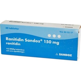 Ranitidin Sandoz, filmdragerad tablett 150 mg 30 st