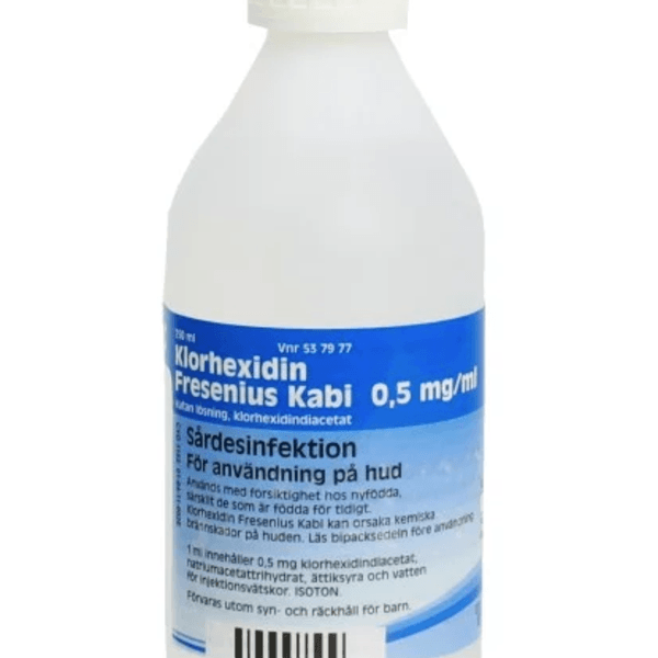 Klorhexidin Fresenius Kabi 0,5 mg/ml 250 milliliter Kutan lösning Klorhexidin Fresenius Kabi 0,5 mg/ml 250 milliliter Kutan lösning