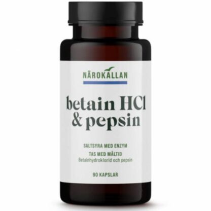 Närokällan Betain HCL & Pepsin 90 Kapslar