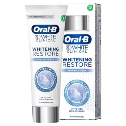 Oral-B 3D White Clinical Power Fresh Tandkräm 75 ml