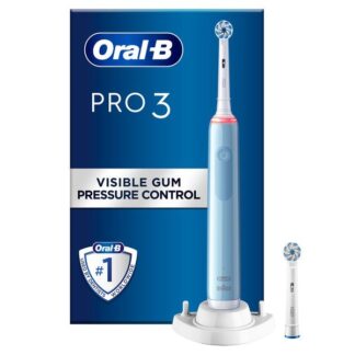 Oral-B Pro 3 3200S Blå Eltandborste med extra Tandborsthuvud