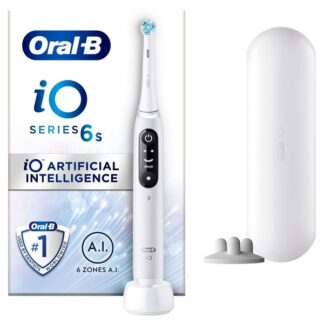 Oral-B iO 6S Vit Eltandborste med extra Tandborsthuvud