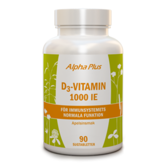 Alpha Plus D3-vitamin 1000 IE 90 tuggtabletter