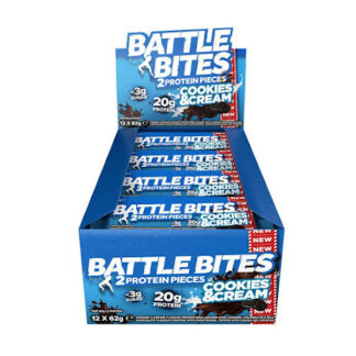 Battle Bites Protein Bars 12 x 62g - Cookies & Cream