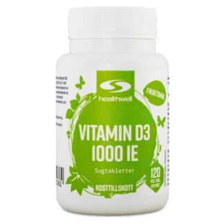 Healthwell Vitamin D3 1000 IE Sugtabletter 120 tabl