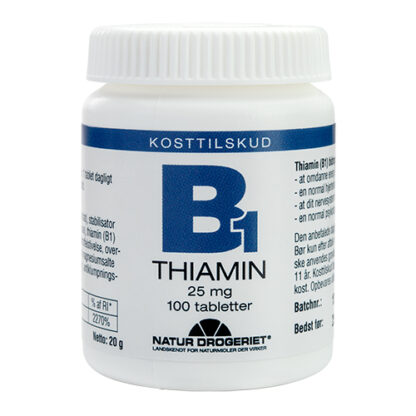 Natur Drogeriet Vitamin B1 25 Mg - 100 Tabletter