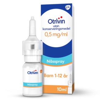 Otrivin utan konserveringsmedel, nässpray, lösning 0,5 mg/ml 10 ml