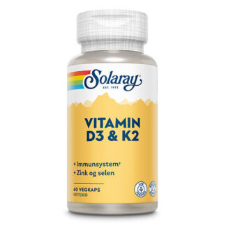 Solaray Vitamin D3 & K2 - 60 Kapslar