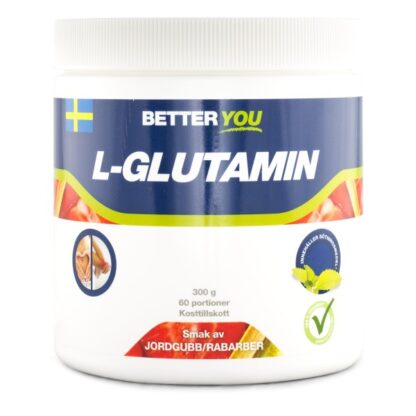Better You L-Glutamin Jordgubb/Rabarber 300 g