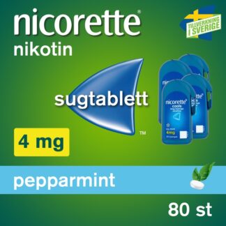 Nicorette Pepparmint, komprimerad sugtablett 4 mg 4 x 20 st